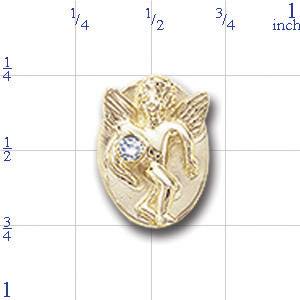 A2021 14K EMERALD ANGEL SLIDE 